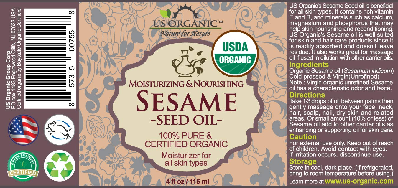 Organic Sesame Seed Oil