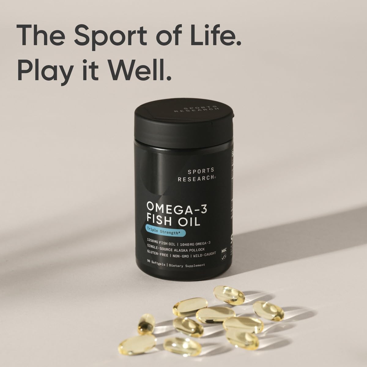 Triple Strength Omega 3 Fish Oil - Burpless Fish Oil Supplement w/EPA & DHA