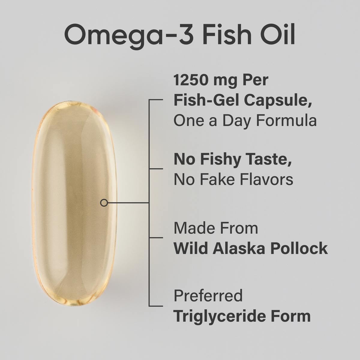 Triple Strength Omega 3 Fish Oil - Burpless Fish Oil Supplement w/EPA & DHA