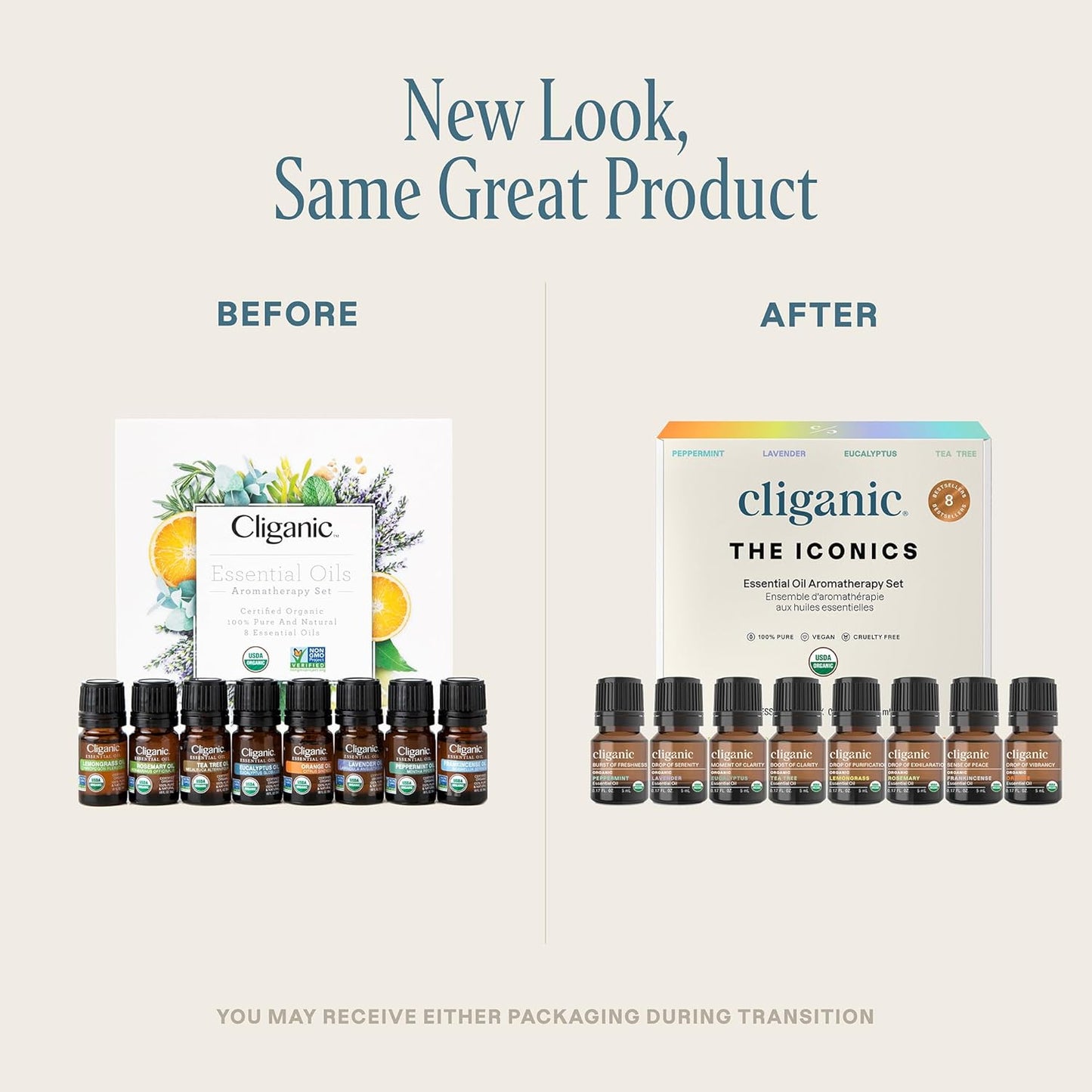 Cliganic Organic Aromatherapy Essential Oils Gift Set