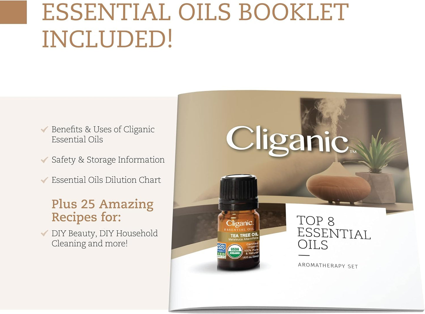 Cliganic Organic Aromatherapy Essential Oils Gift Set