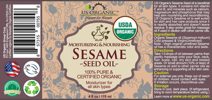 Organic Sesame Seed Oil