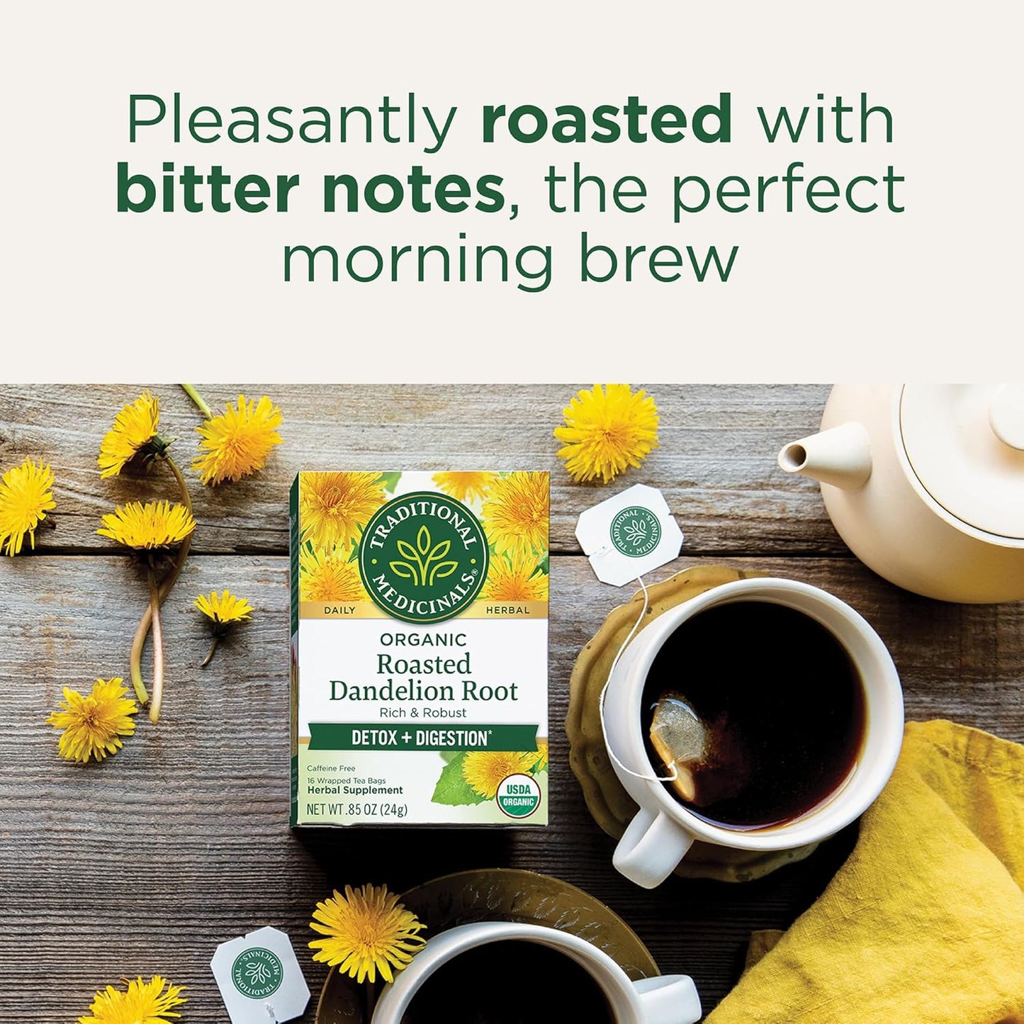 Organic Roasted Dandelion Root Herbal Tea